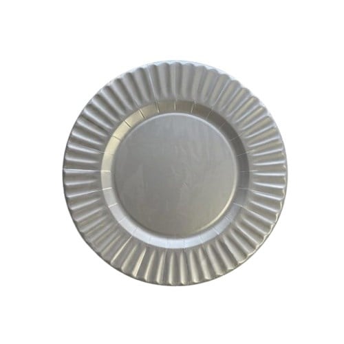 Gümüş  Parlak Karton Tabak 29 cm 10 Adet
