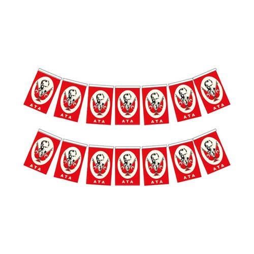 İpli Atatürk  Bayrak  13*8 cm 40'lı