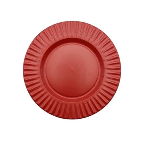 Kırmızı Mat  Karton Tabak 29 cm 10 Adet
