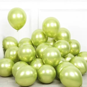 Krom Balon Yeşil 5 Adet