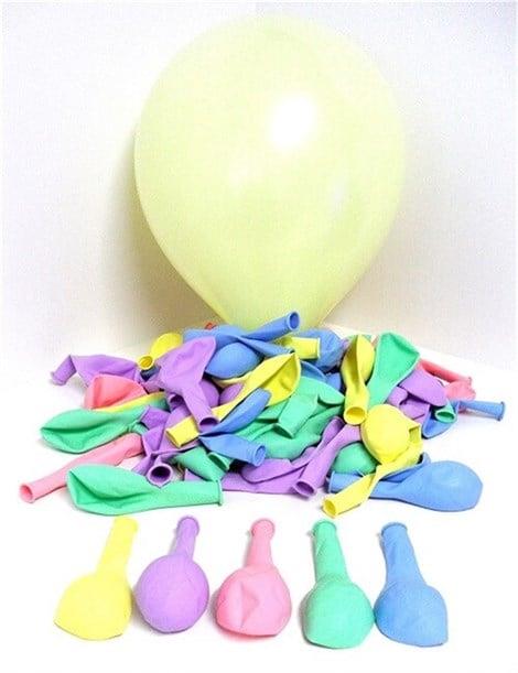 Makaron Balon Sarı 10 Adet