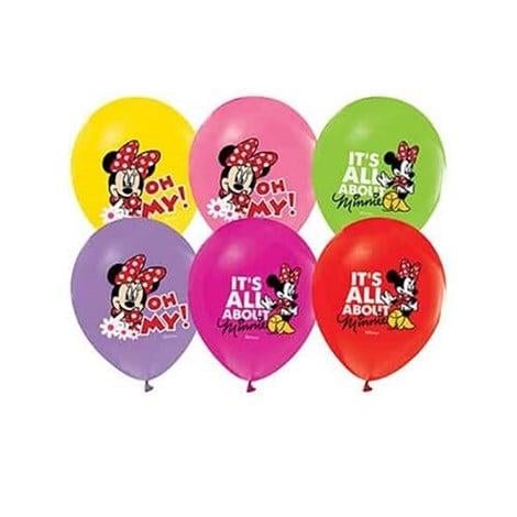 Minnie Mouse Temalı Balon 10 Adet