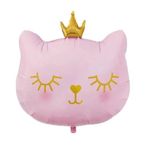 Pembe Kedi Folyo Balon
