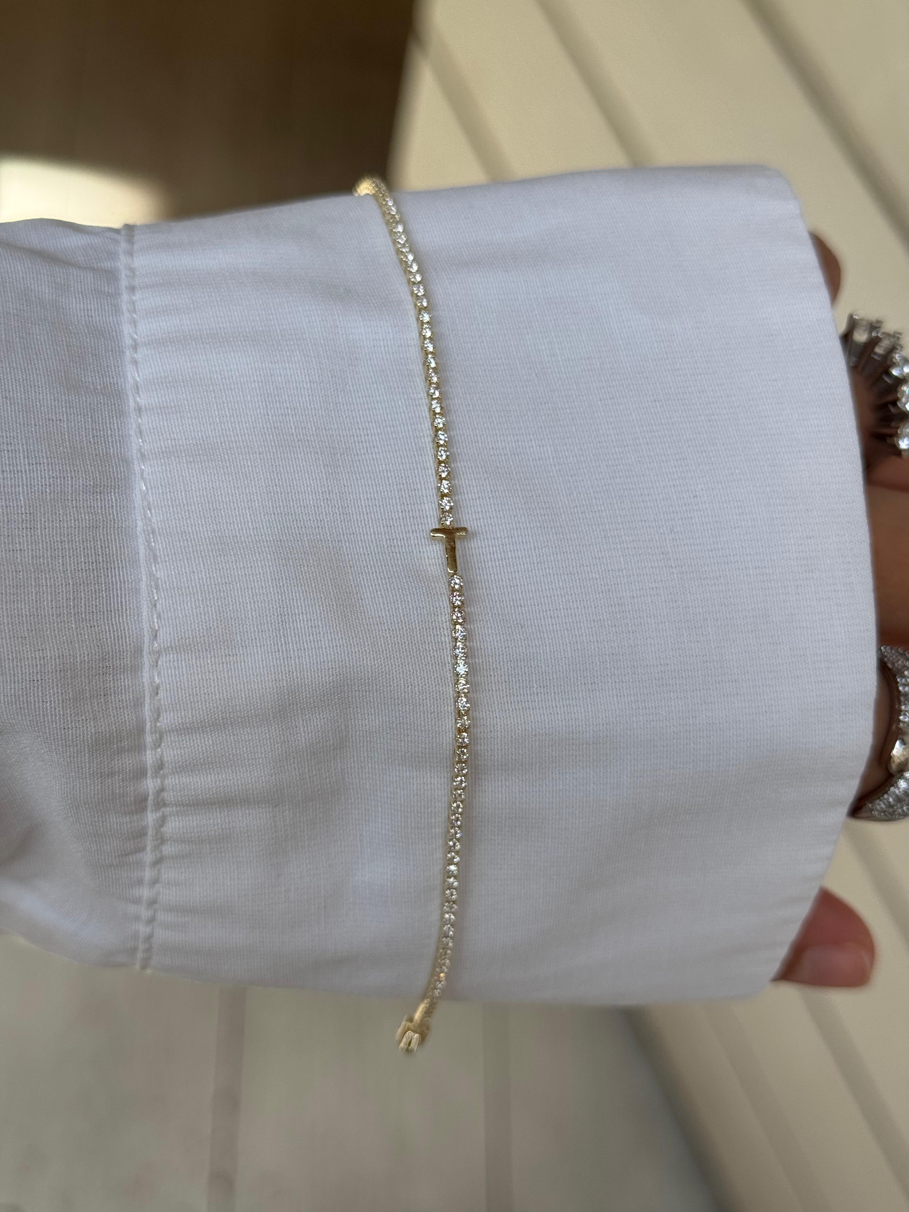 Gold Harf Bileklik - T Harfi