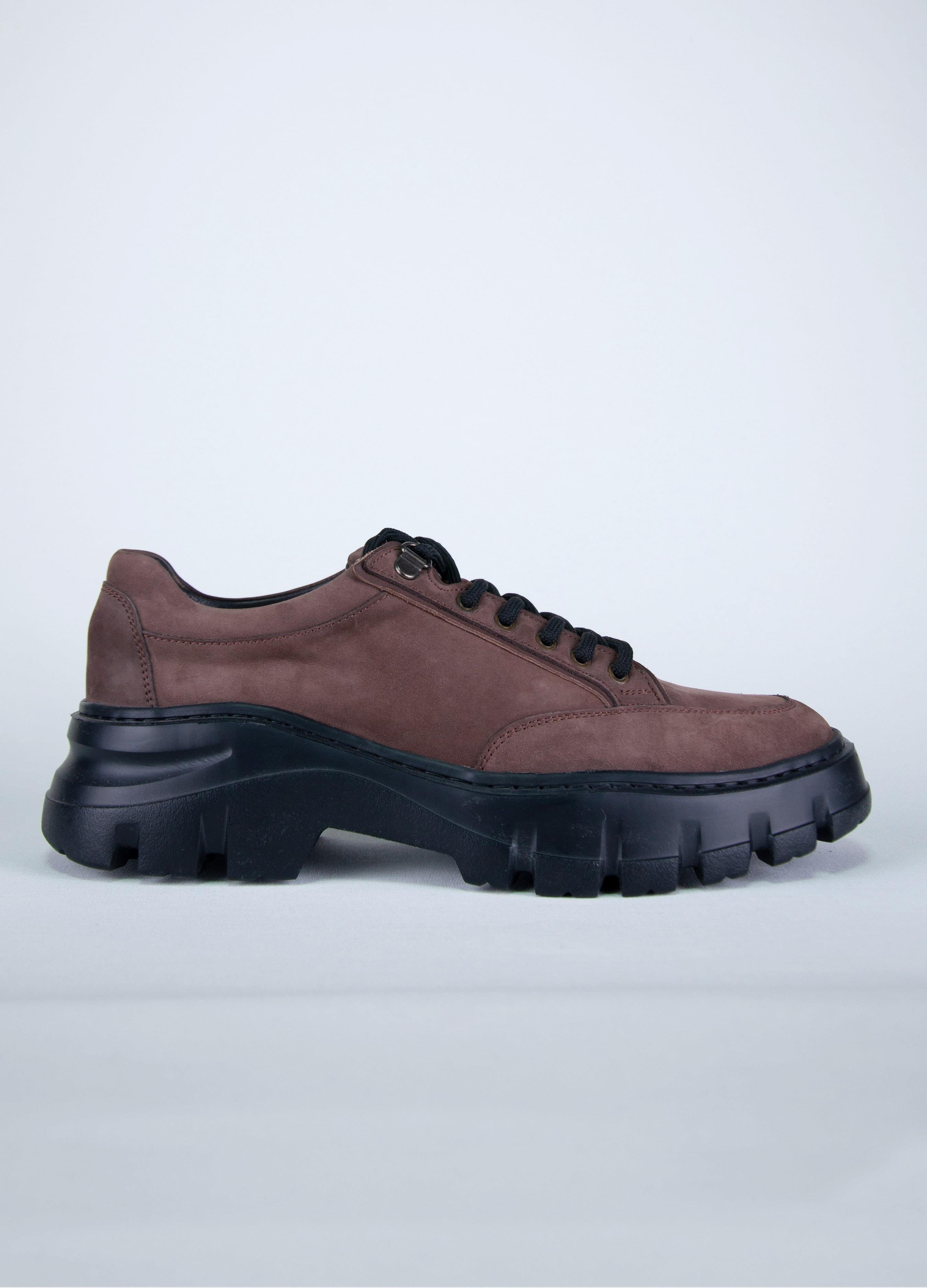 Dimattia Erkek Nubuk Deri Bağcıklı Sneaker DM00333 U007824 KAHVE