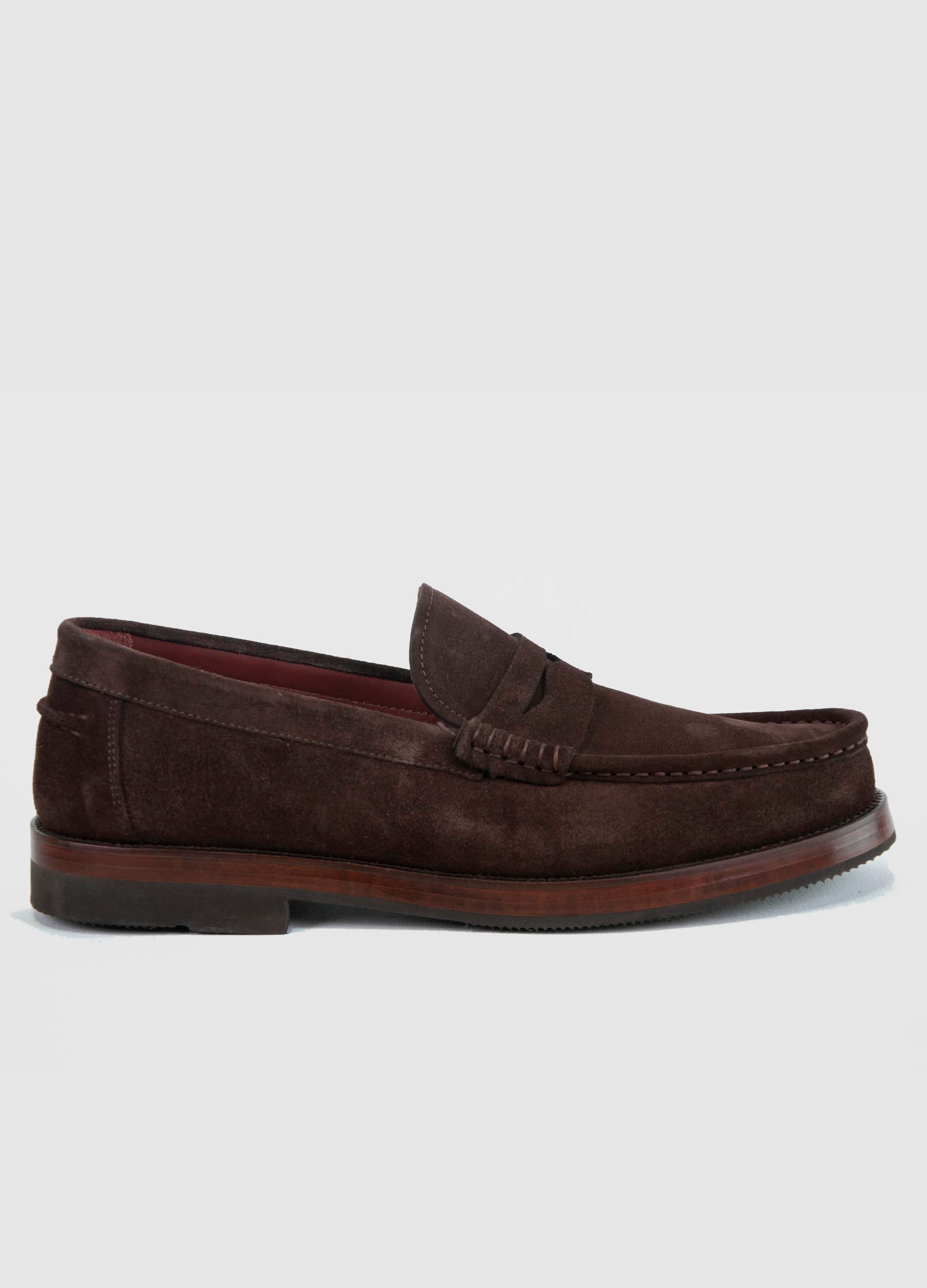 Dimattia Erkek Penny Loafer Deri Ayakkabı U008238 KAHVE
