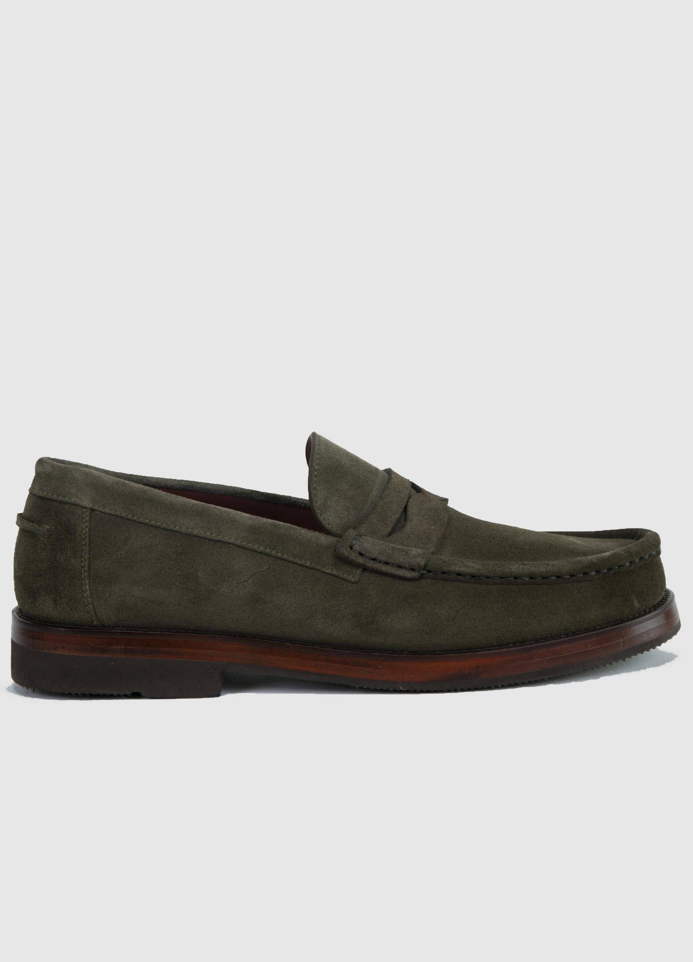 Dimattia Erkek Penny Loafer Deri Ayakkabı U008238 HAKI