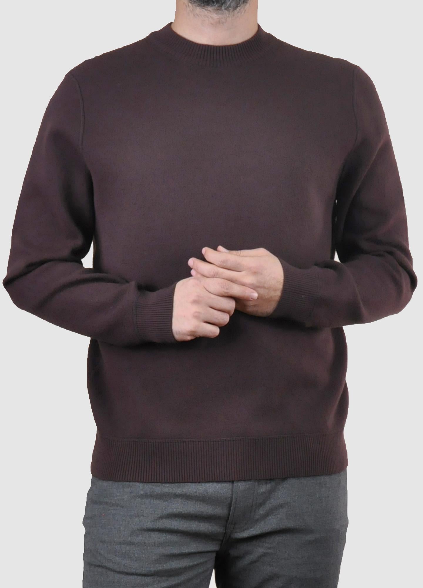 Vaganza Erkek Bisiklet Yaka Soft Touch Triko Kazak U008168 KAHVE