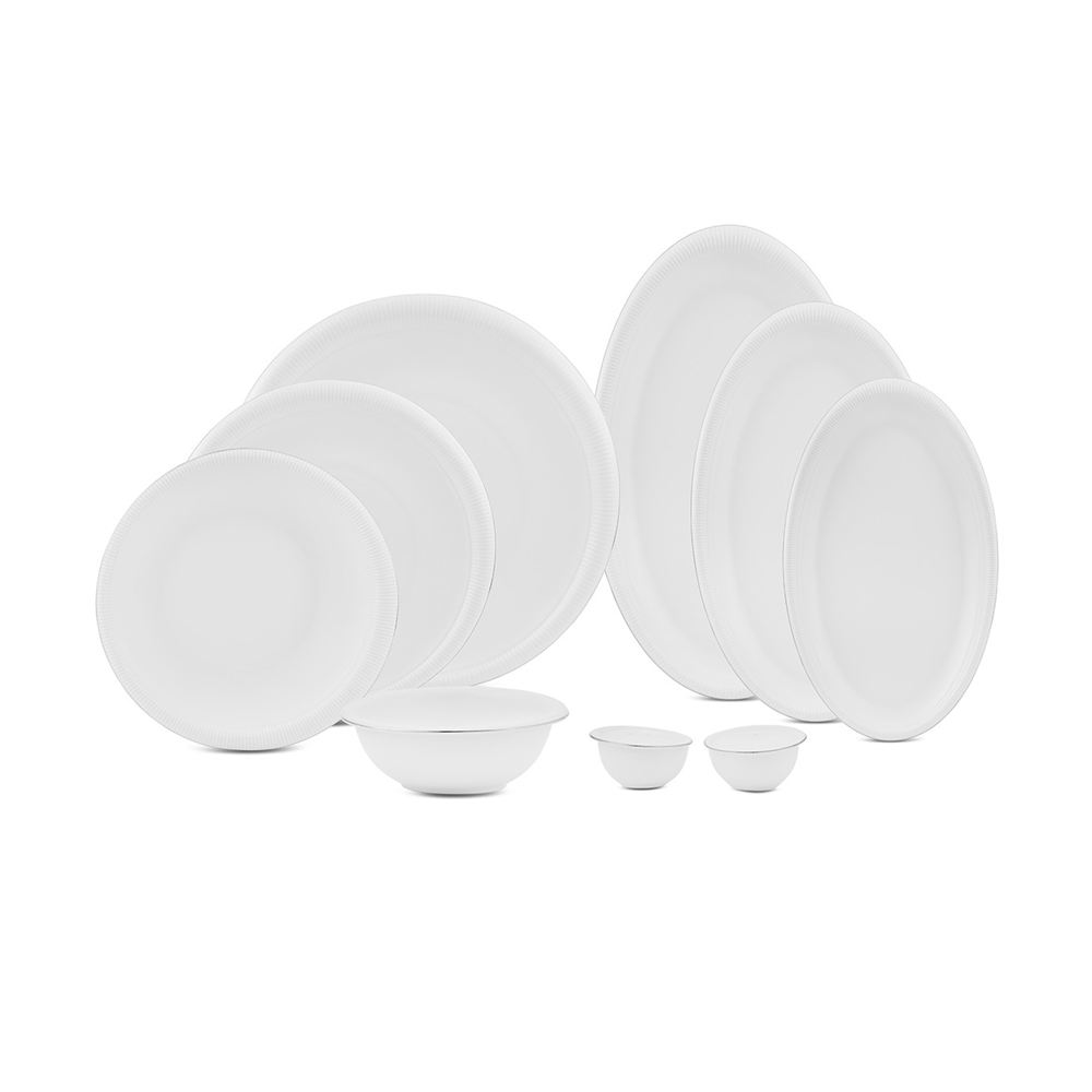 Aryıldız Evaliza Stripe Platin 30 Parça Yemek Takımı