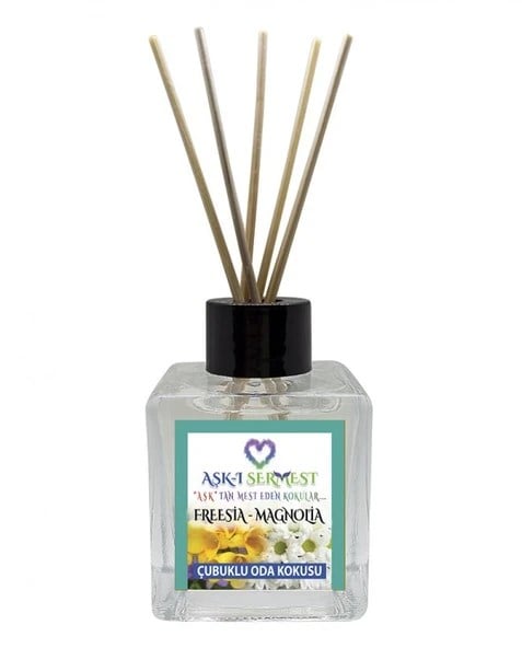 Aşk-ı Sermest Toptan Armantii Blackk Çiçek Aromalı Bambu Çubuk Oda Kokusu Parfüm,  Küp Şişe,  200 mL, 10 Ad