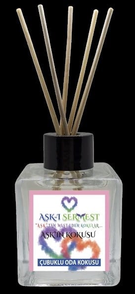 Aşk-ı Sermest Toptan Aşk-ı Sermest Toptan Aşkın Kokusu Çiçek Aromalı Bambu Çubuklu Oda Kokusu Reed Diffuser Ortam Kokusu Parfüm, Küp Şişe, 120 Ml, 10 Adet