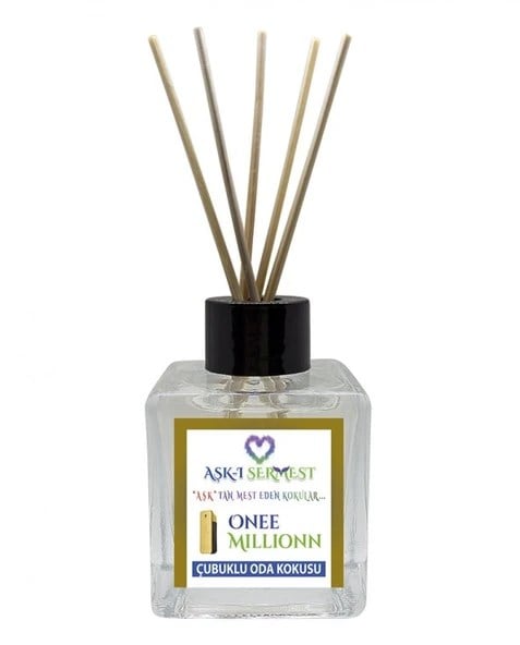 Aşk-ı Sermest Toptan Bahar Esintisi Aromalı Bambu Çubuklu Oda Kokusu Reed Diffuser Ortam Kokusu Parfüm,  Küp Şişe, 60 mL, 5 Adet