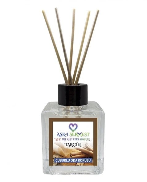 Aşk-ı Sermest Toptan Çikolata&Coconut Aromalı Bambu Çubuklu Oda Kokusu Reed Diffuser Ortam Kokusu Parfüm,  Küp Şişe,  120 mL, 3 Adet