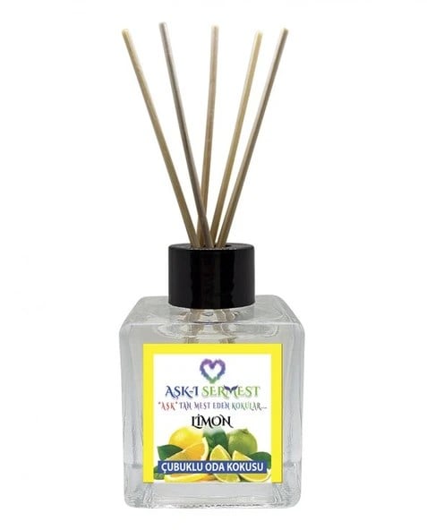 Aşk-ı Sermest Toptan Gioo Armantii Çiçek Aromalı Bambu Çubuklu Oda Kokusu Reed Diffuser Ortam Kokusu Parfüm,  Küp Şişe, 60 mL, 5 Adet