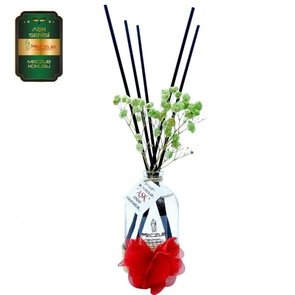 Aşk-ı Sermest Toptan Meczub Aşk Serisi Meczup Kokulu 10 x 100 ml Oval Şişe Bambu Çubuklu Ortam Kokusu Reed Diffuser Oda Kokusu