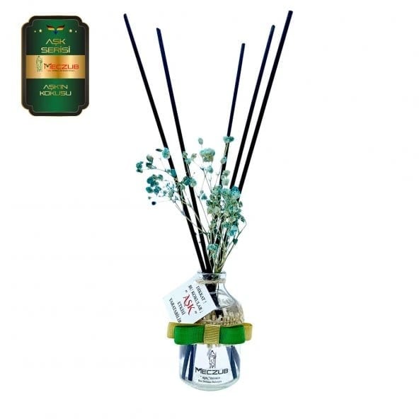 Aşk-ı Sermest Toptan Meczub Aşk Serisi Aşkın Kokusu Kokulu 10 x 50 ml Oval Şişe Bambu Çubuklu Ortam Kokusu Reed Diffuser Oda Kokusu
