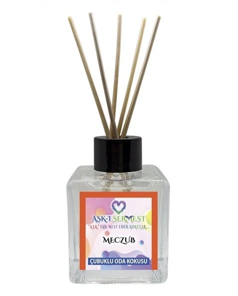 Aşk-ı Sermest Toptan Meczub Çiçek Aromalı Bambu Çubuklu Oda Kokusu Reed Diffuser Ortam Kokusu Parfüm,  Küp Şişe,  200 mL, 5 Adet