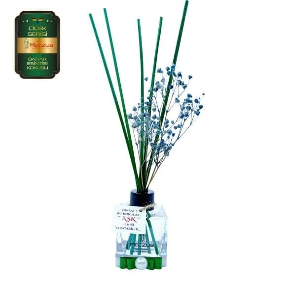 Aşk-ı Sermest Toptan Meczub Çiçek Serisi Bahar Esintisi Kokulu 10 x 60 ml küp Şişe Bambu Çubuklu Ortam Kokusu Reed Diffuser Oda Kokusu