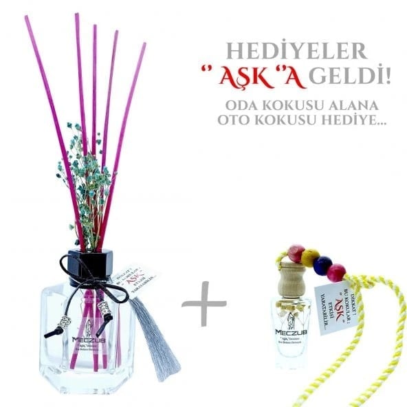 Aşk-ı Sermest Toptan Meczub Fantazi Serisi Beyaz Sabun Kokulu 120 ml Köşeli Şişe Bambu Çubuklu Ortam Kokusu Reed Diffuser Oda Kokusu