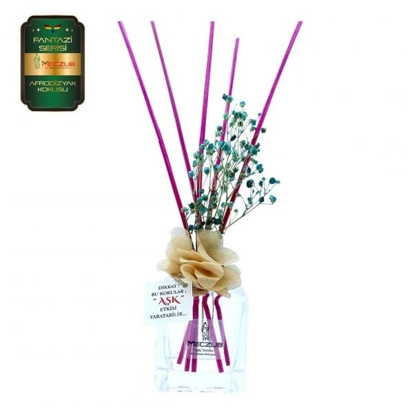 Aşk-ı Sermest Toptan Meczub Fantazi Serisi Afrodizyak Kokulu 5 x 120 ml küp Şişe Bambu Çubuklu Ortam Kokusu Reed Diffuser Oda Kokusu