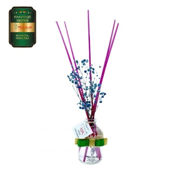 Aşk-ı Sermest Toptan Meczub Fantazi Serisi Sandal Kokulu 5 x 50 ml Oval Şişe Bambu Çubuklu Ortam Kokusu Reed Diffuser Oda Kokusu