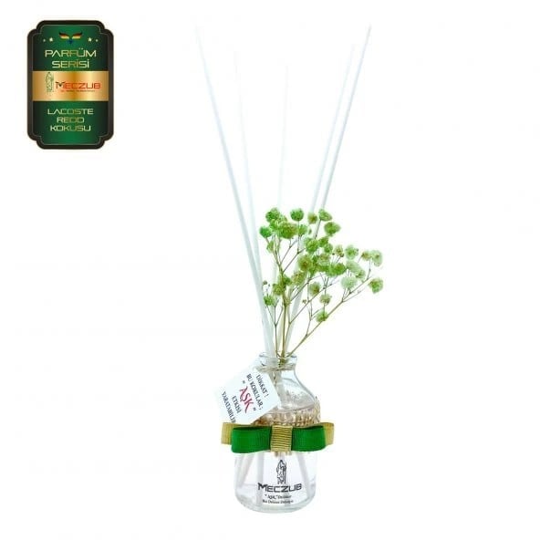 Aşk-ı Sermest Toptan Meczub Parfüm Serisi Lacostee Redd Kokulu 10 x 50 ml Oval Şişe Bambu Çubuklu Ortam Kokusu Reed Diffuser Oda Kokusu
