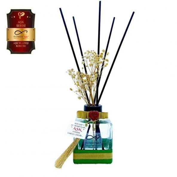 Aşk-ı Sermest Toptan Ölümsüz Aşk Aşk Serisi Aşkın Ateşi Kokulu 3 x 120 ml küp Şişe Bambu Çubuklu Ortam Kokusu Reed Diffuser Oda Kokusu