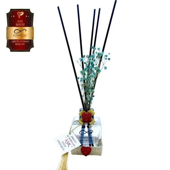 Aşk-ı Sermest Toptan Ölümsüz Aşk Aşk Serisi Aşkın Dumanı Kokulu 10 x 60 ml küp Şişe Bambu Çubuklu Ortam Kokusu Reed Diffuser Oda Kokusu