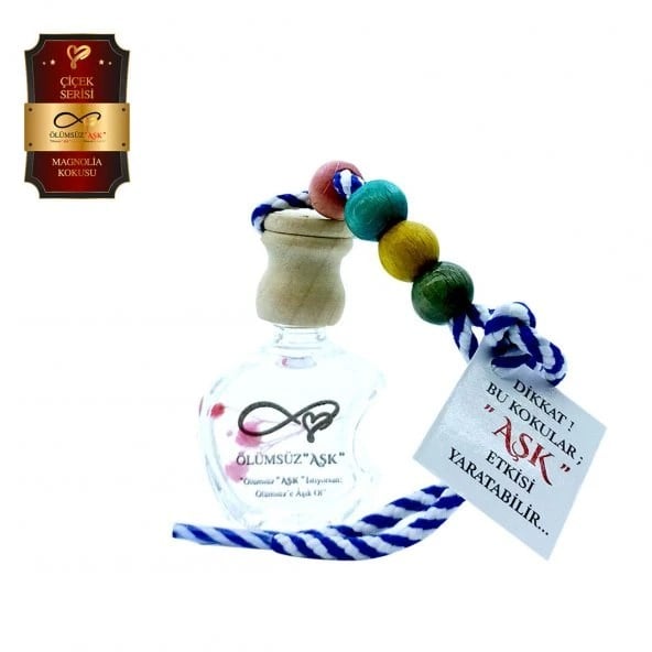 Aşk-ı Sermest Toptan Ölümsüz Aşk Çiçek Serisi Magnolia Kokulu 10 x 12 ml Elma Şişe Oto Kokusu