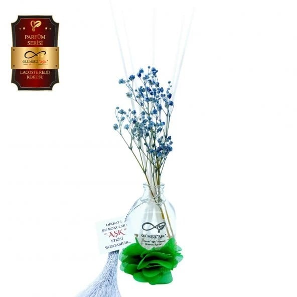 Aşk-ı Sermest Toptan Ölümsüz Aşk Parfüm Serisi Lacostee Redd Kokulu 10 x 50 ml Oval Şişe Bambu Çubuklu Ortam Kokusu Reed Diffuser Oda Kokusu