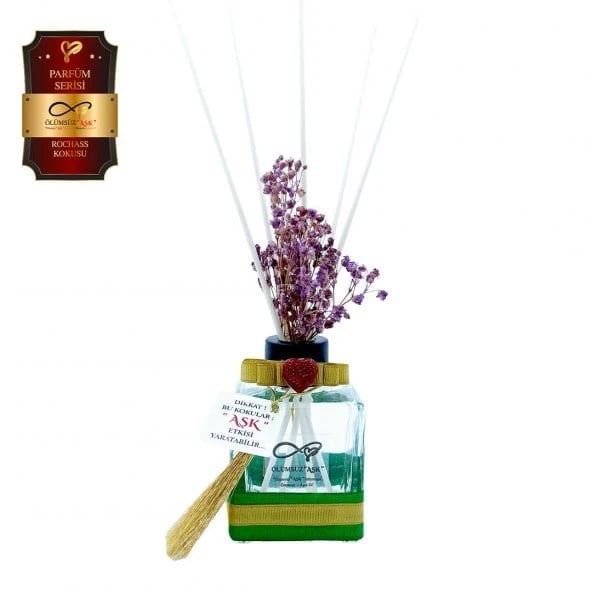 Aşk-ı Sermest Toptan Ölümsüz Aşk Parfüm Serisi Rochass Kokulu 10 x 120 ml küp Şişe Bambu Çubuklu Ortam Kokusu Reed Diffuser Oda Kokusu
