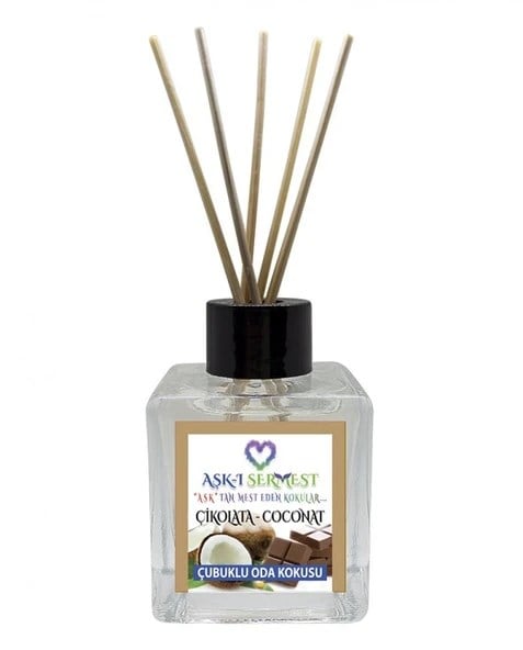 Aşk-ı Sermest Toptan Pariiss Hiltonn Çiçek Aromalı Bambu Çubuklu Oda Kokusu Reed Diffuser Ortam Kokusu Parfüm,  Küp Şişe, 60 mL, 10 Ad
