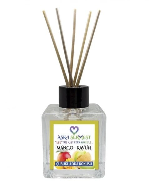 Aşk-ı Sermest Toptan Sexyy Grafitti Çiçek Aromalı Bambu Çubuklu Oda Kokusu Reed Diffuser Ortam Kokusu Parfüm,  Küp Şişe,  200 mL, 3 Ad