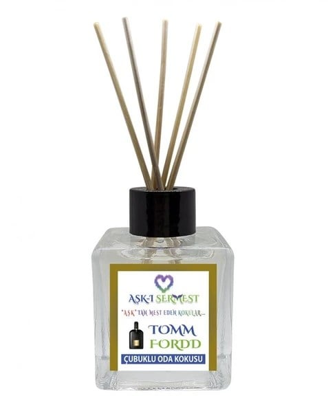 Aşk-ı Sermest Toptan Yasemin Aromalı Bambu Çubuklu Oda Kokusu Reed Diffuser Ortam Kokusu Parfüm,  Küp Şişe,  120 mL, 10 Adet