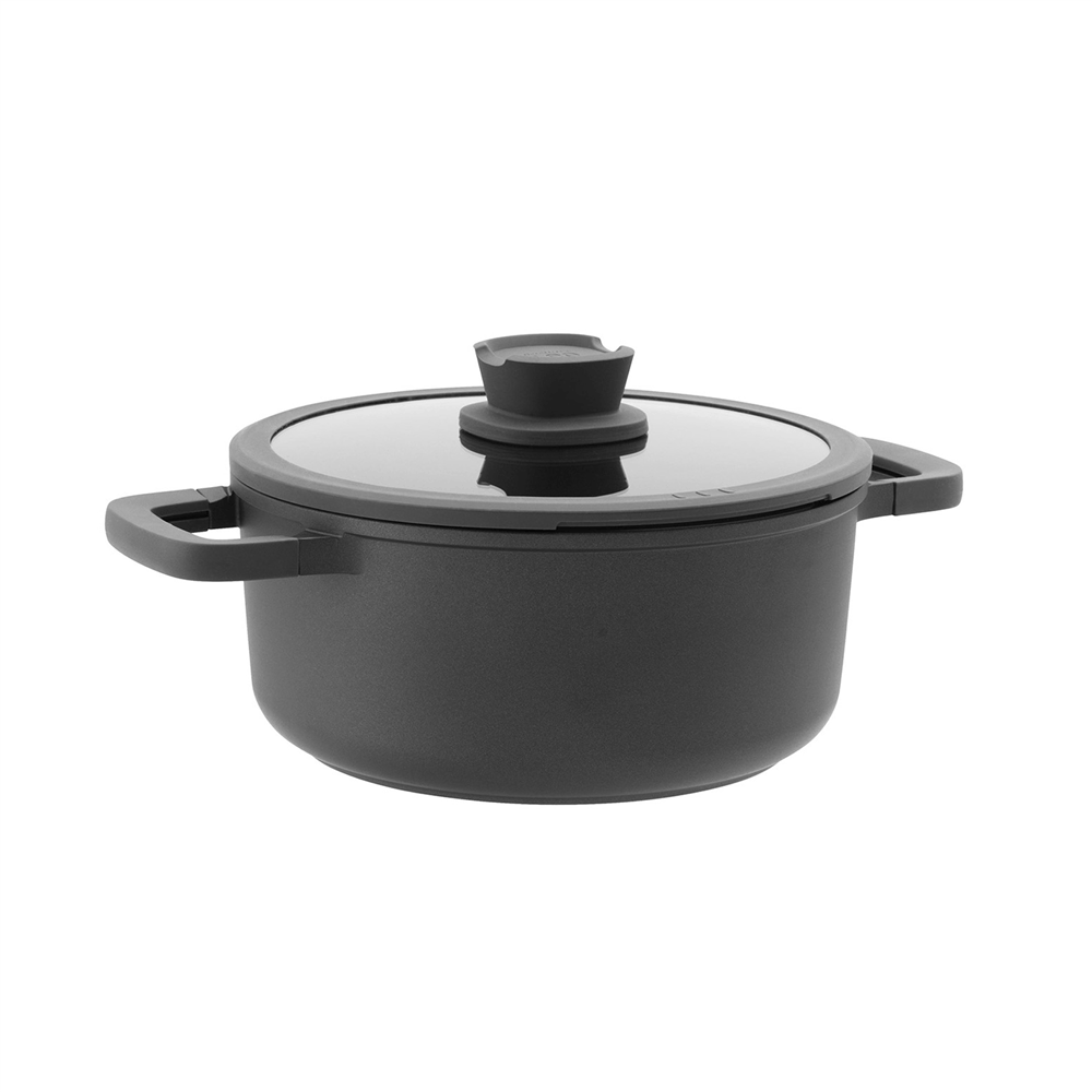 BergHoff Leo Stone Yapışmaz Alüminyum Döküm 24 cm Tencere