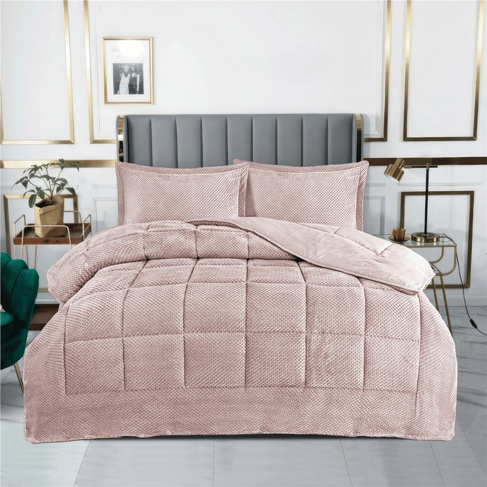 Dainty Home Carmen Çift Kişilik Pudra Yatak Örtüsü