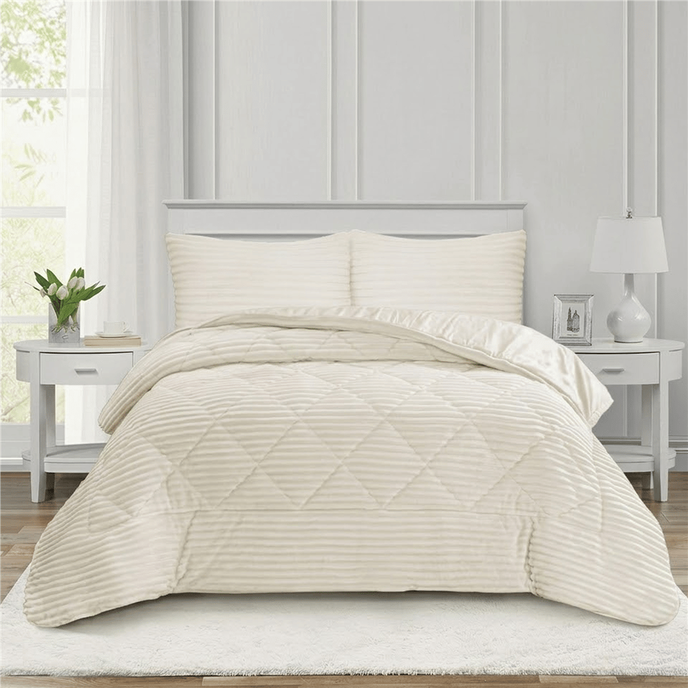 Dainty Home Destina Çift Kişilik Bej Yatak Örtüsü