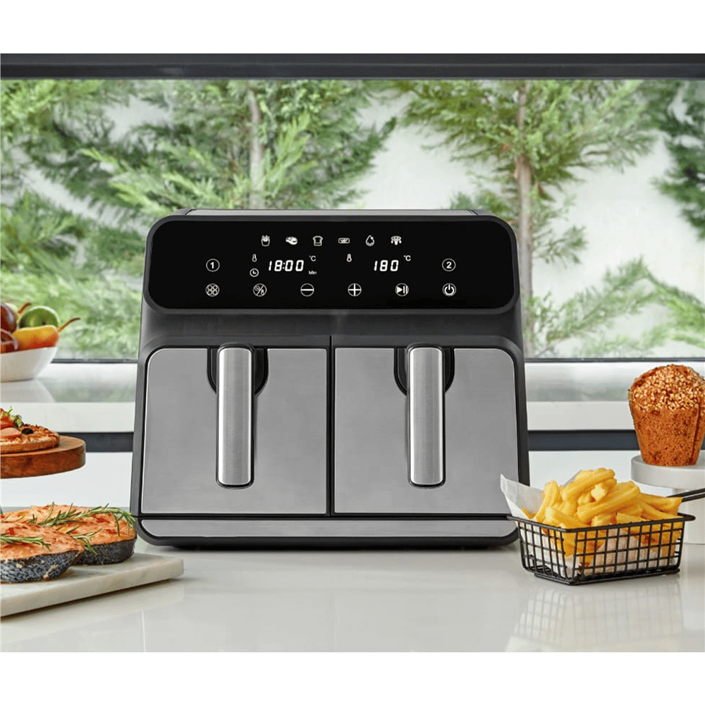 King KYF28 Magicchef Dual Airfryer Gümüş