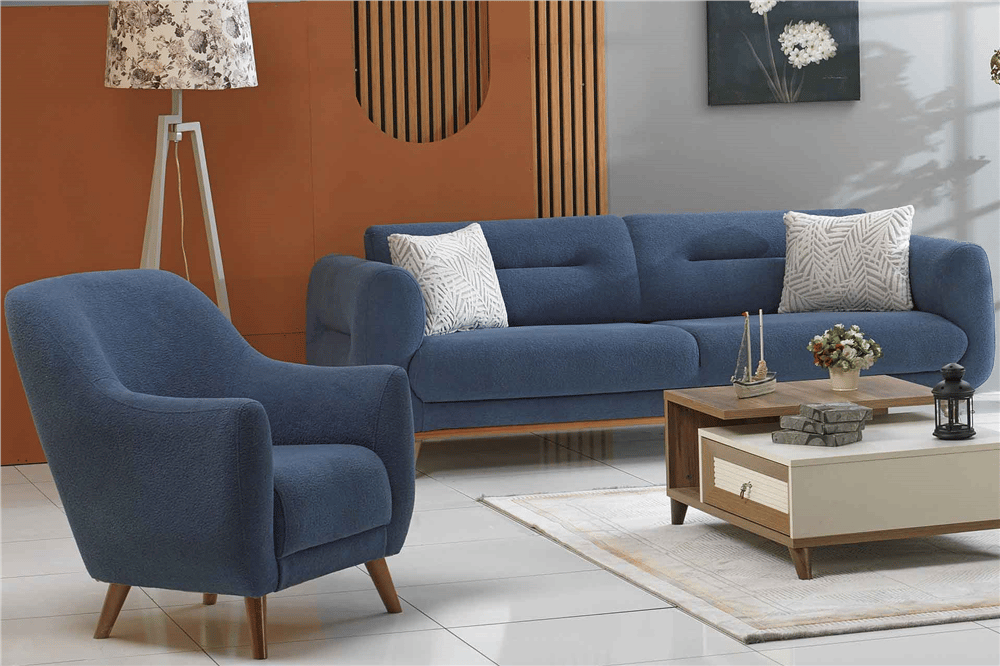 Leydi Coco 3+1 Koltuk Takımı Mavi