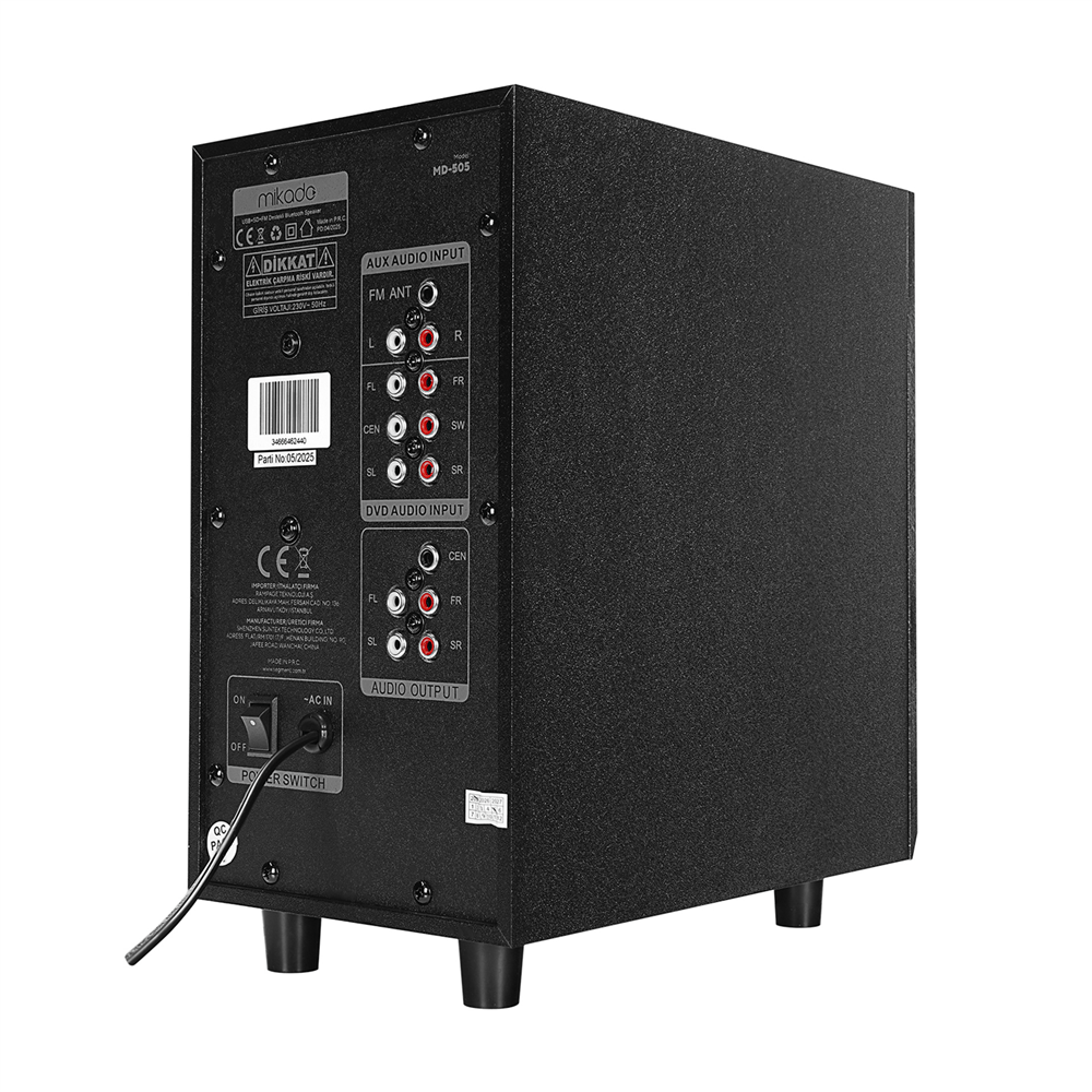 Mikado MD-505 5+1 USB+SD+FM Destekli Bluetooth Speaker