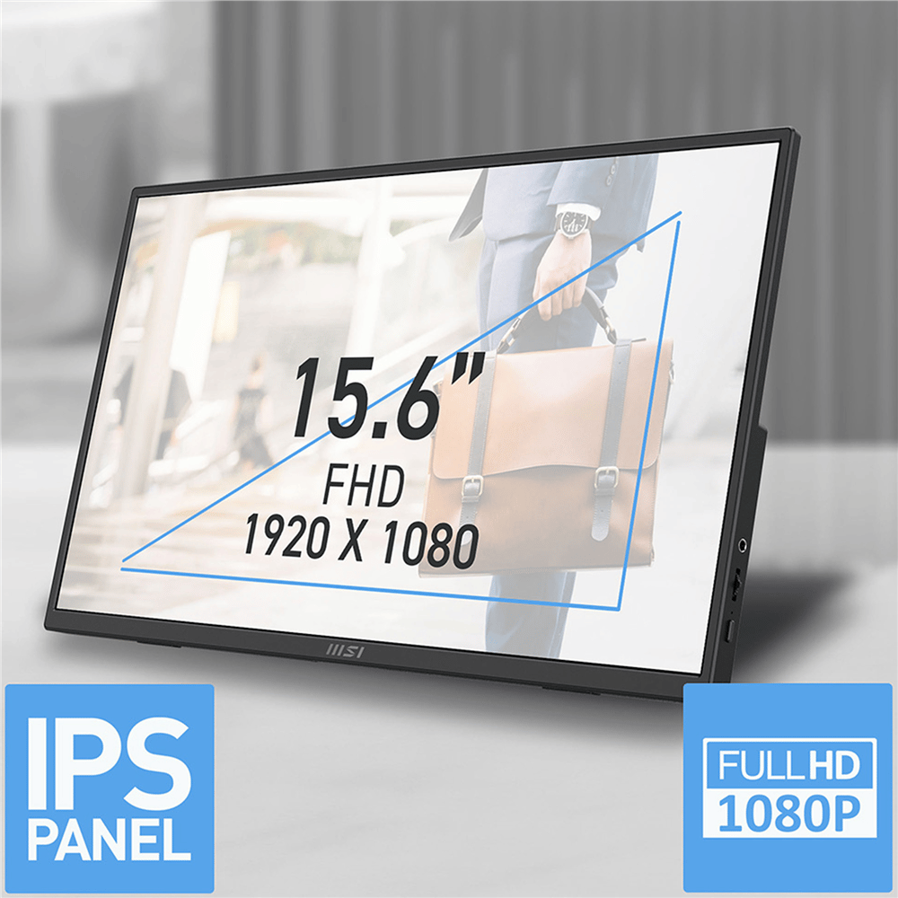MSI 15.6 PRO MP165 E6 1920x1080 (FHD) 16:9 FLAT IPS 60HZ 4MS PORTATIF MONITOR