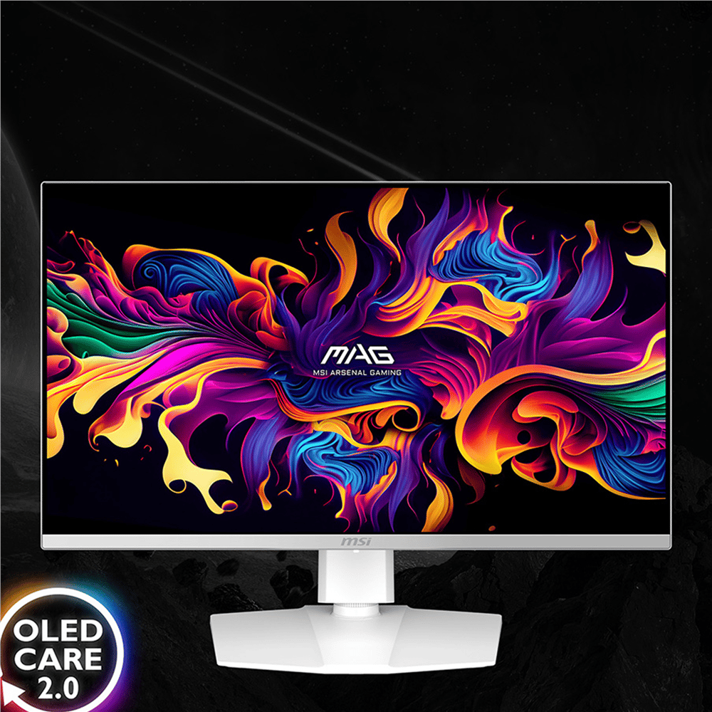 MSI 26.5 MAG 272QPW QD-OLED X28 2560x1440 (WQHD) 16:9 FLAT QD-OLED 280HZ 0.03MS FREESYNC PREMIUM PRO PIVOT BEYAZ GAMING MONITOR