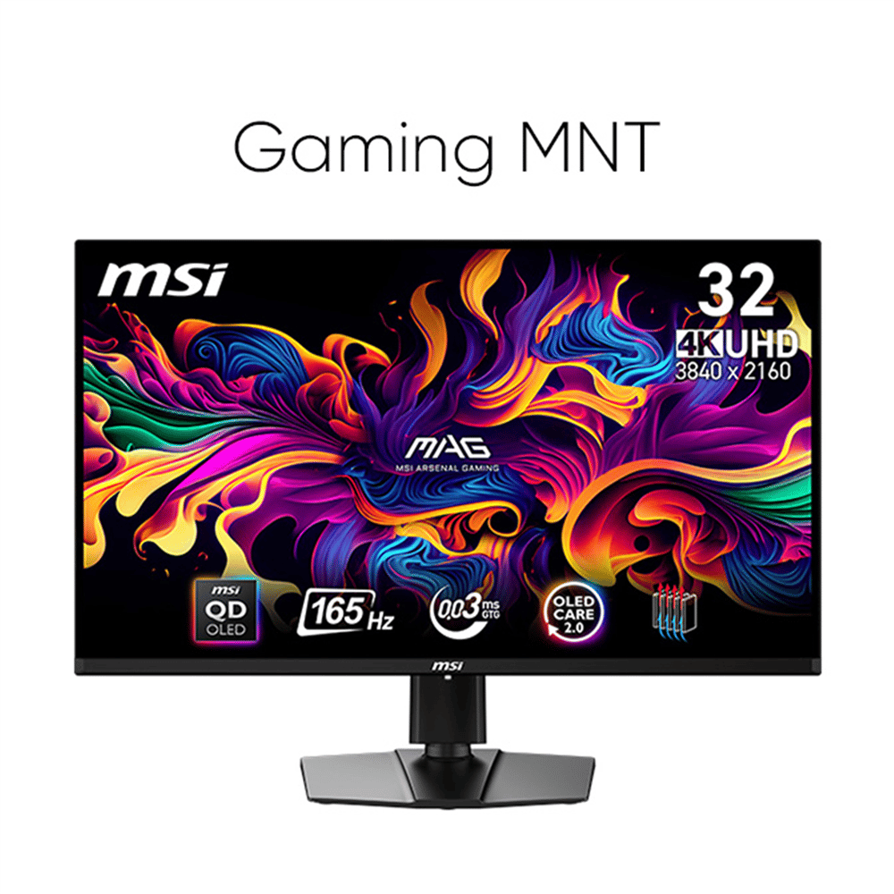 MSI 31.5 MAG 321UP QD-OLED 3840x2160 (UHD) 16:9 FLAT 1500R VA 165HZ 0.03MS FREESYNC PREMIUM GAMING MONITOR
