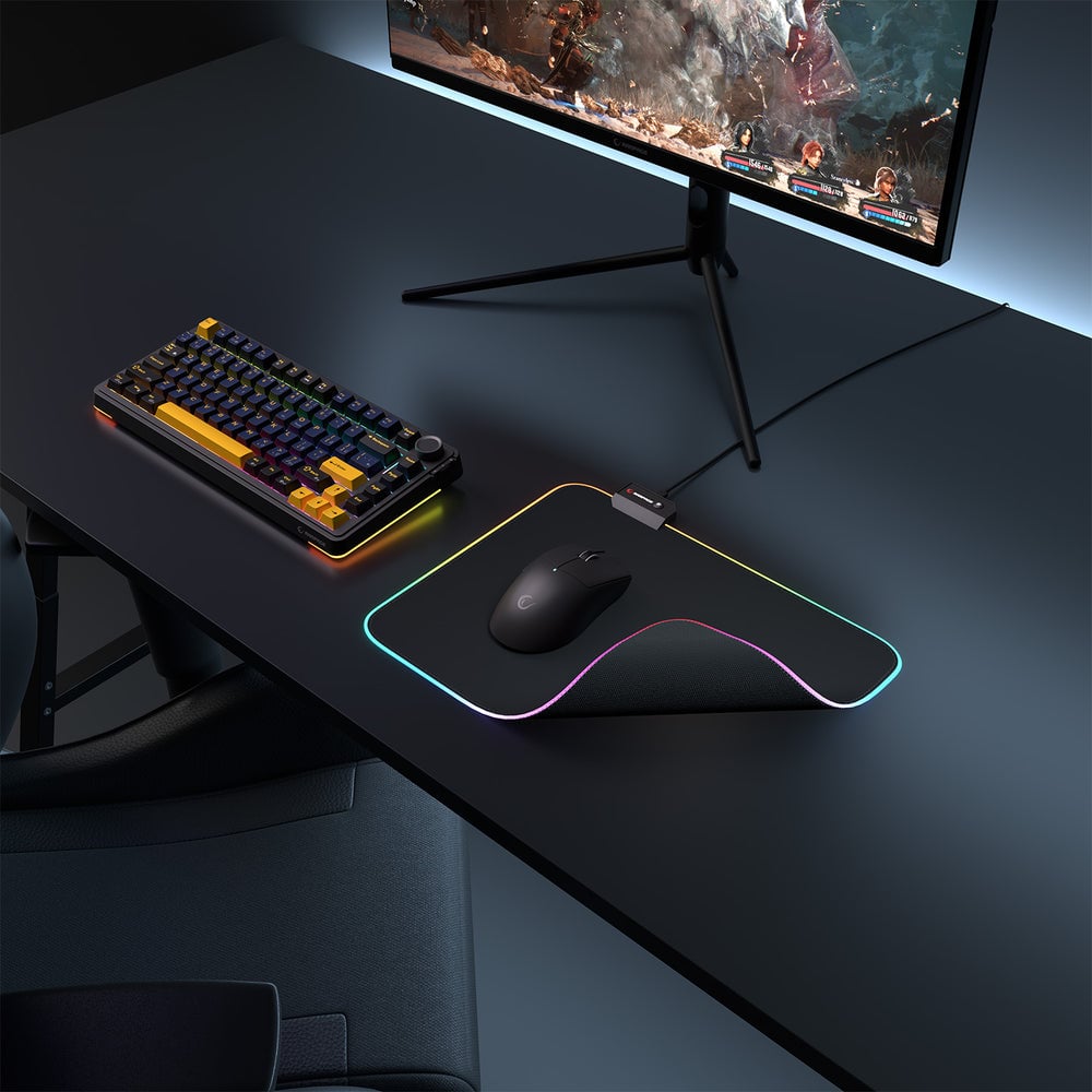 Rampage Pulsar RGB M (MP-21) Siyah 252*328*3MM Rgb Led li Gaming Mouse Pad
