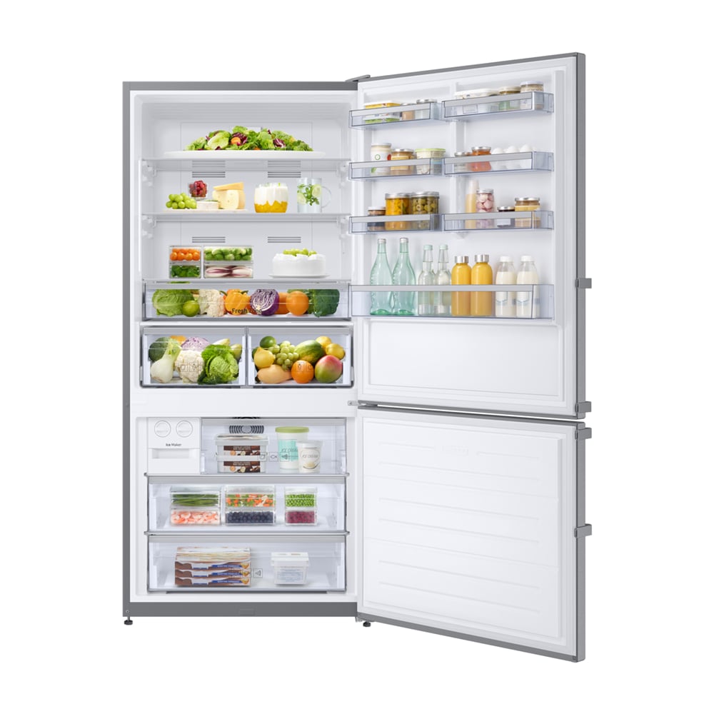 Samsung RB58DS75ESA/TR 580 lt E Sınıfı Altı Derin Donduruculu Twin Cooling Buzdolabı Gümüş