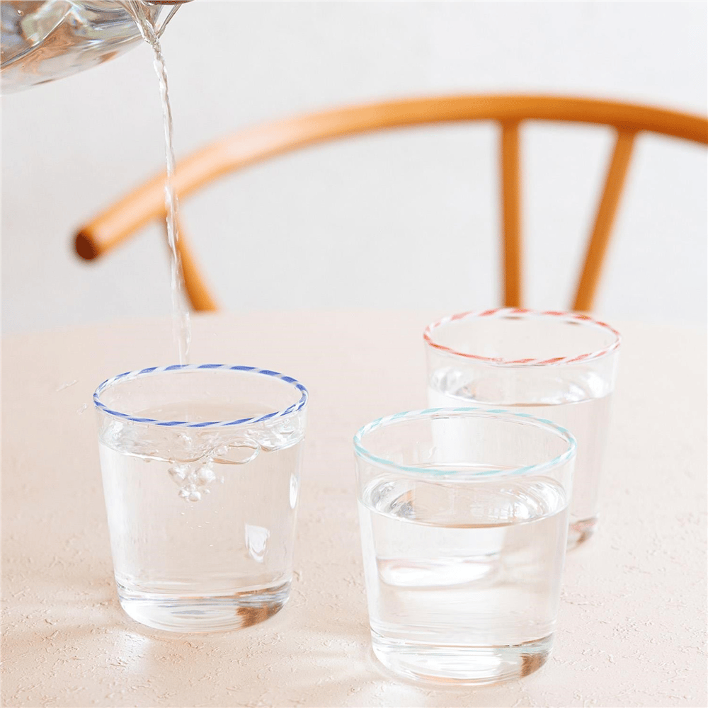 The Mia Borosilikat Su Bardağı Mavi 320 ml