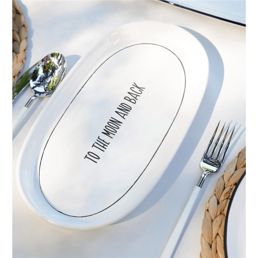 The Mia Daily Tunes Oval Servis Tabağı 2li Set