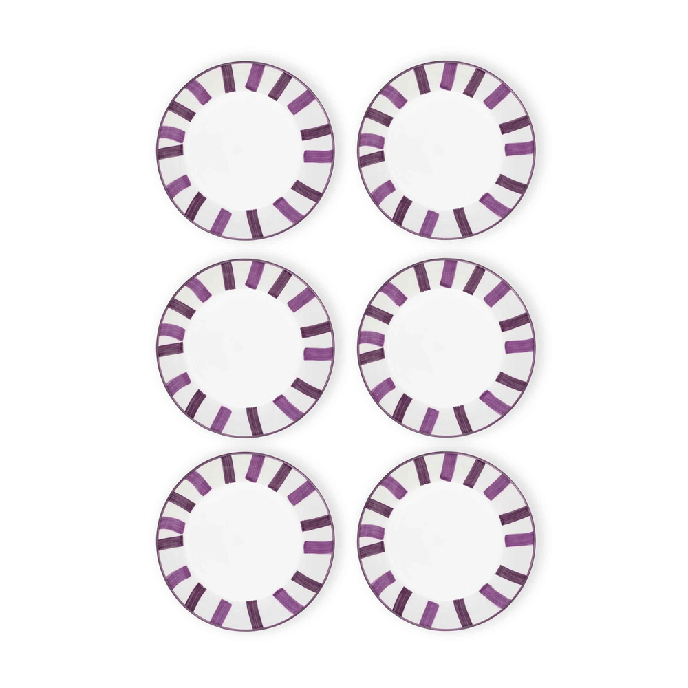 The Mia Joy Yemek Tabağı 6lı Set Mor