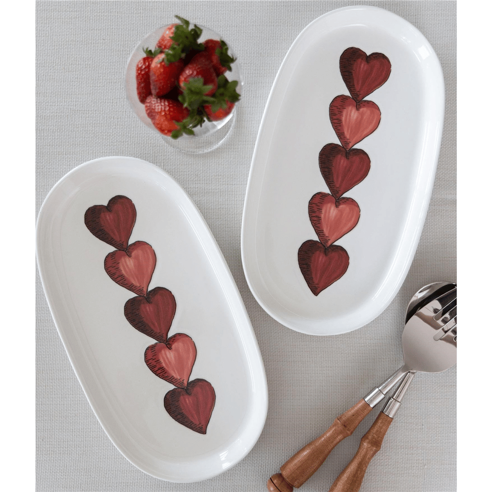 The Mia Luv Oval Servis Tabağı Seti