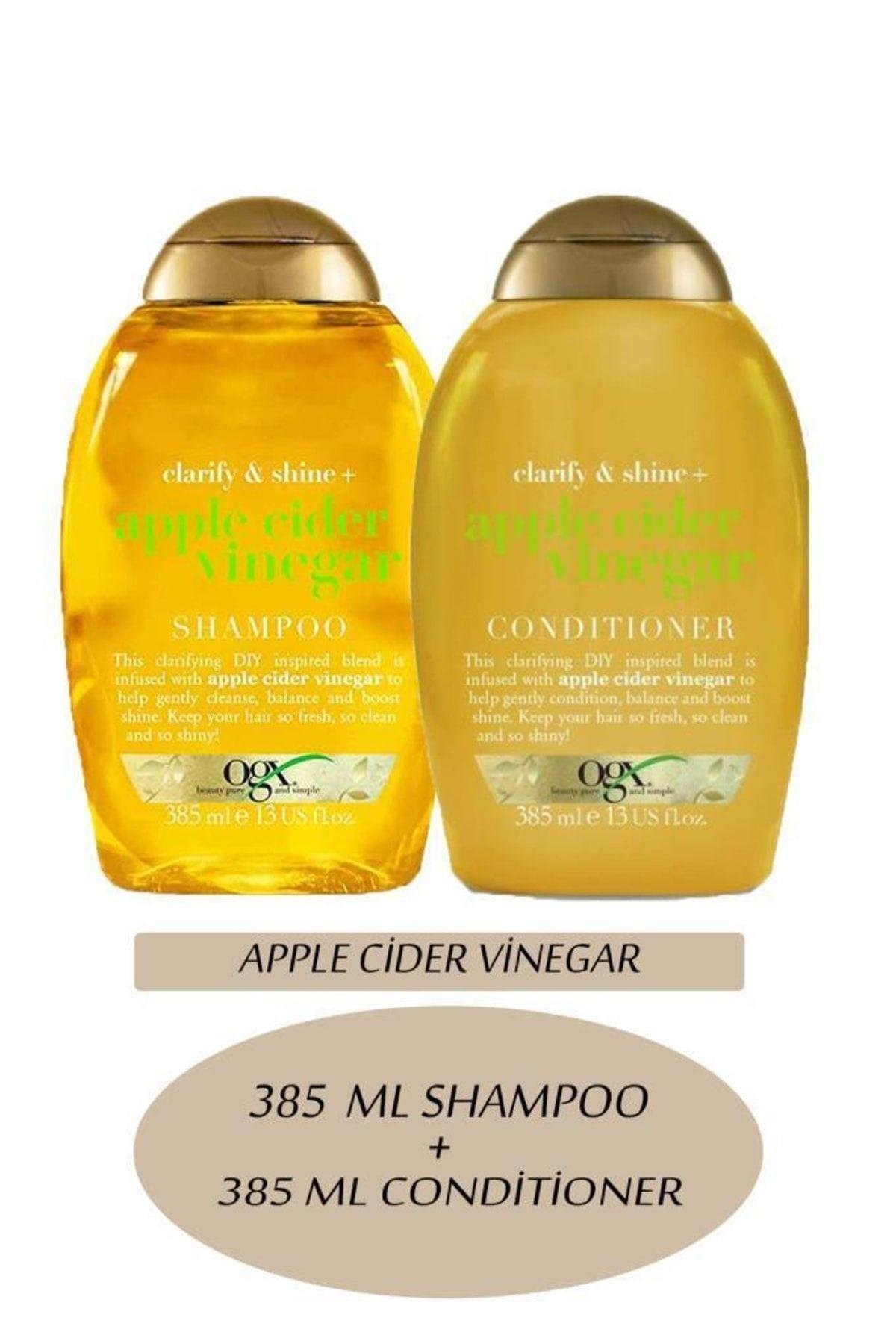Apple Cider Vinegar Şampuan 385 ml + Saç Kremi 385 ml